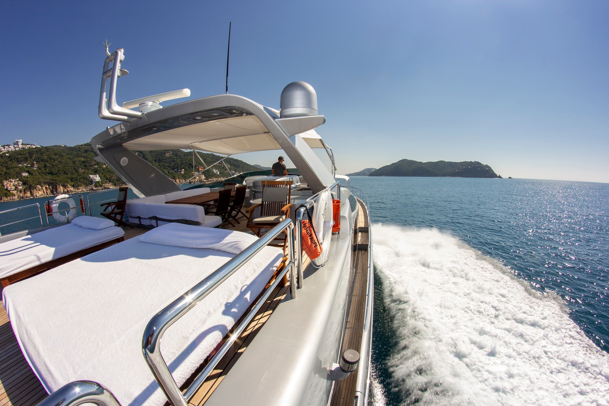 Yacht on the move